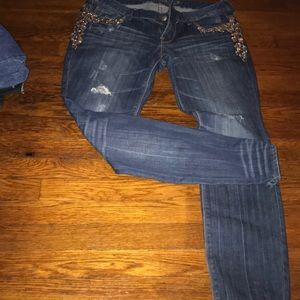Express embellished jeans